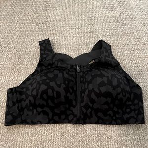 Black leopard print Lululemon sports bra